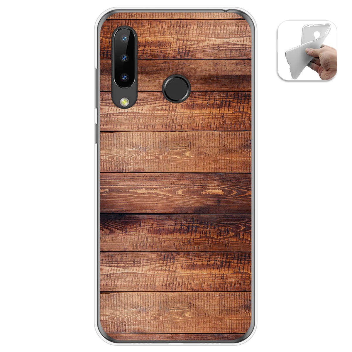 Funda Gel Tpu para Doogee N20 diseño Madera 02 Dibujos