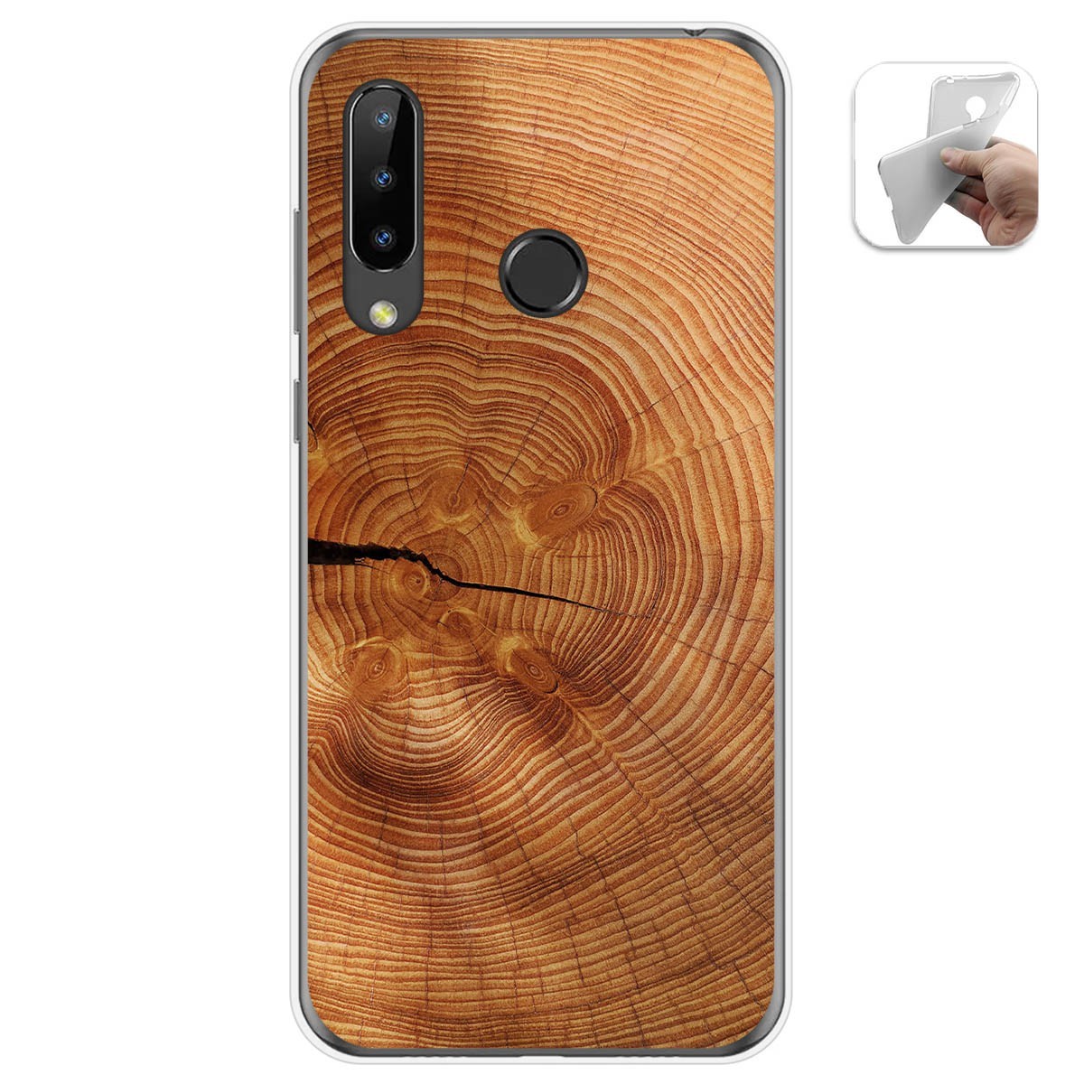 Funda Gel Tpu para Doogee N20 diseño Madera 04 Dibujos