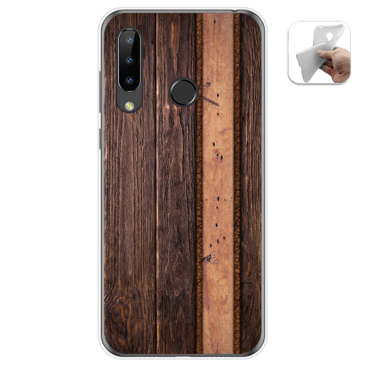 Funda Gel Tpu para Doogee N20 diseño Madera 05 Dibujos