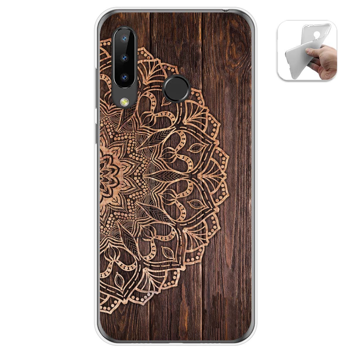 Funda Gel Tpu para Doogee N20 diseño Madera 06 Dibujos