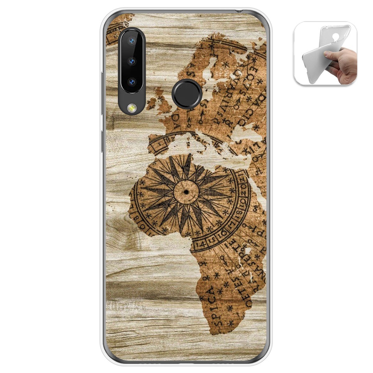 Funda Gel Tpu para Doogee N20 diseño Madera 07 Dibujos