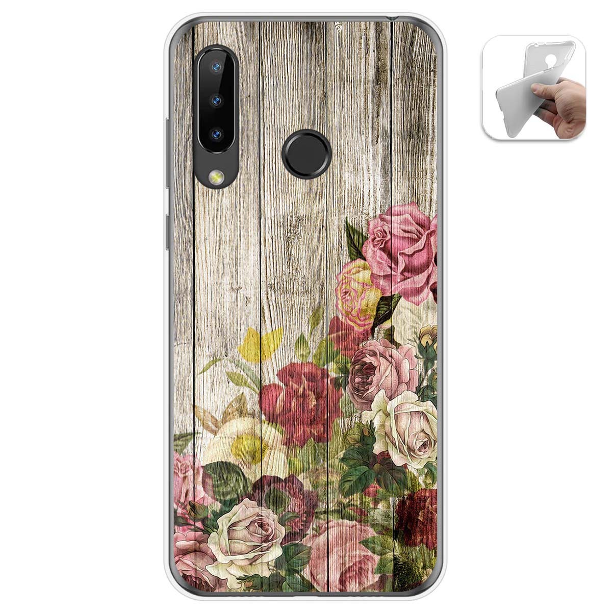 Funda Gel Tpu para Doogee N20 diseño Madera 08 Dibujos