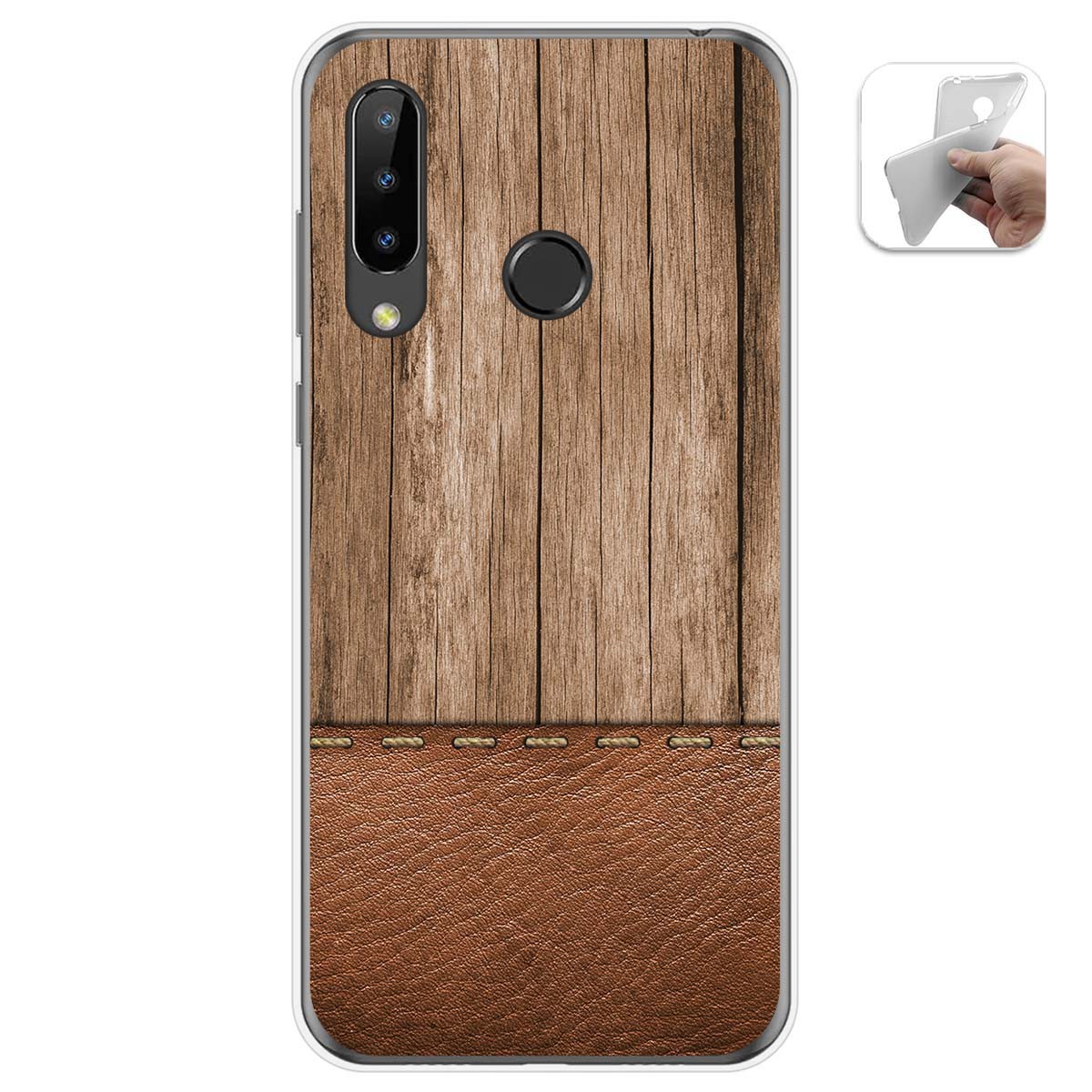 Funda Gel Tpu para Doogee N20 diseño Madera 09 Dibujos