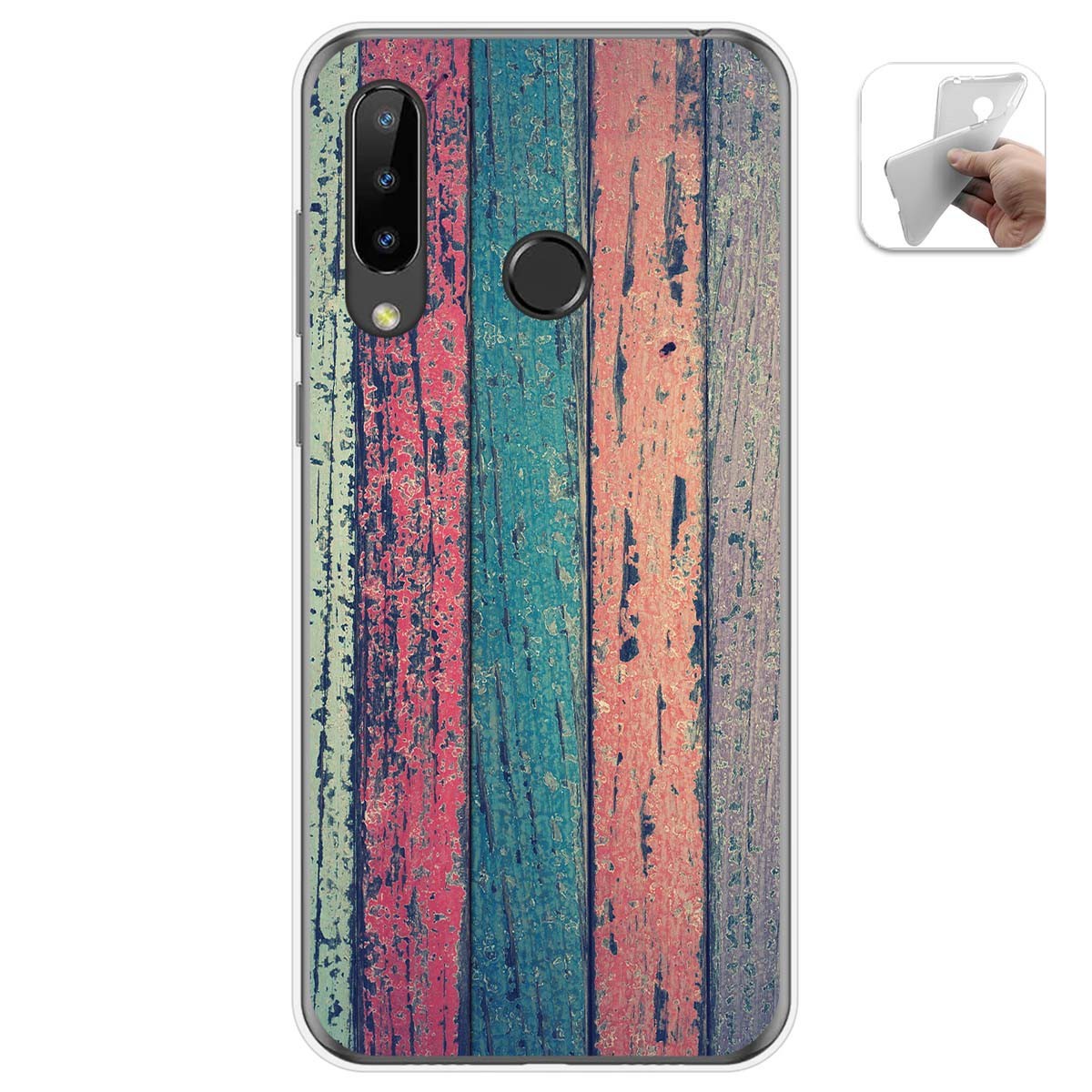 Funda Gel Tpu para Doogee N20 diseño Madera 10 Dibujos