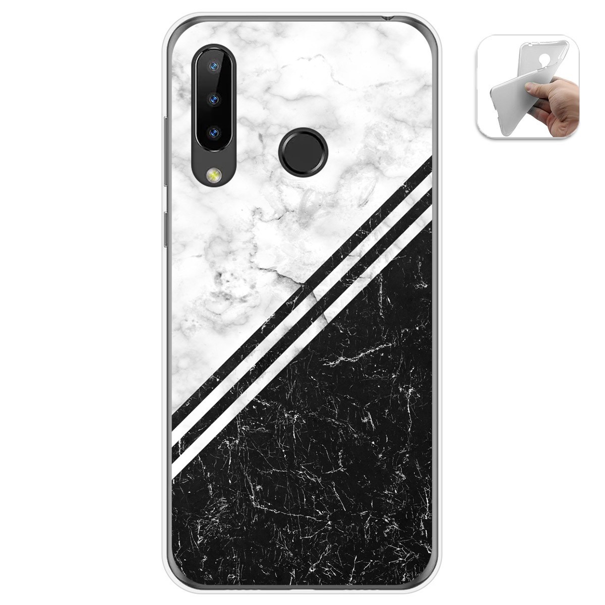 Funda Gel Tpu para Doogee N20 diseño Mármol 01 Dibujos