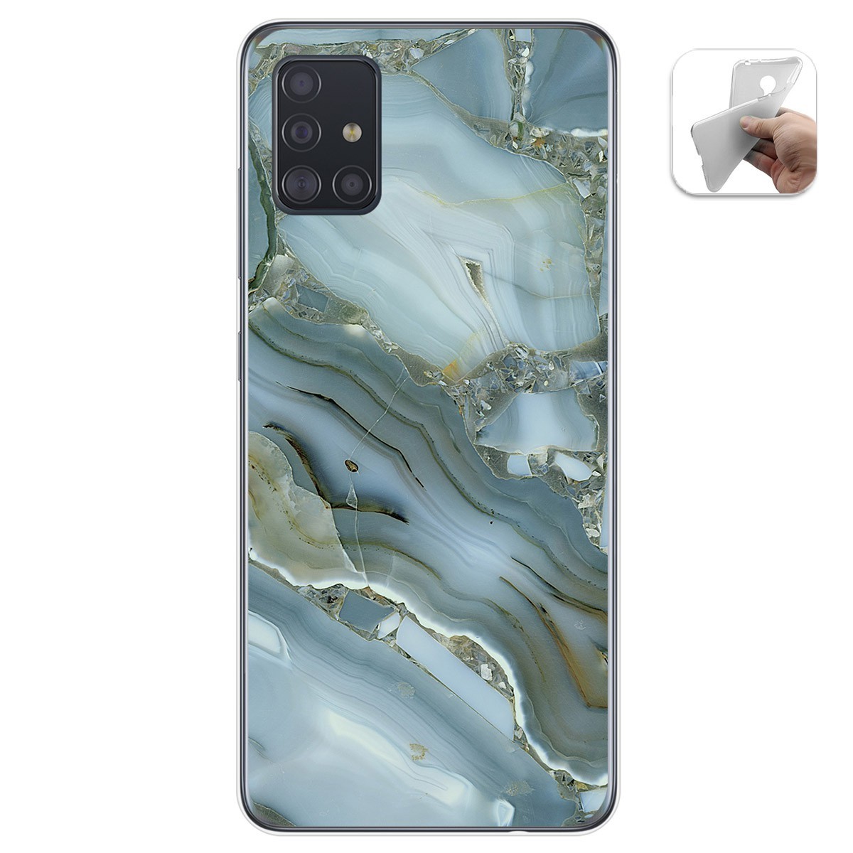 Funda Gel Tpu para Samsung Galaxy A51 diseño Mármol 09 Dibujos