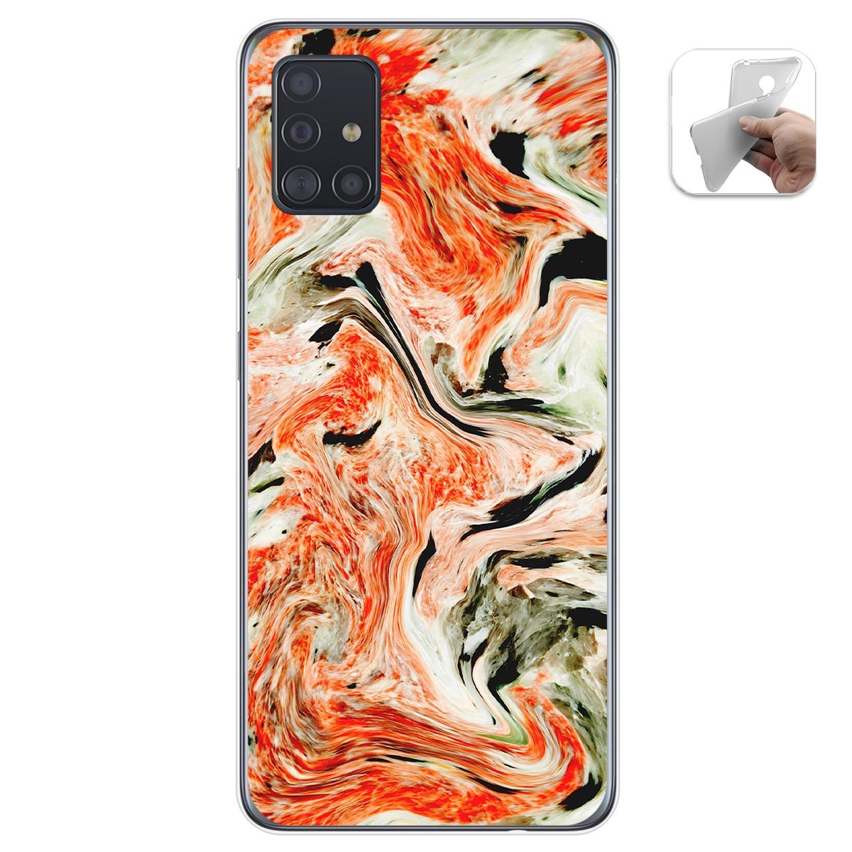 Funda Gel Tpu para Samsung Galaxy A51 diseño Mármol 12 Dibujos
