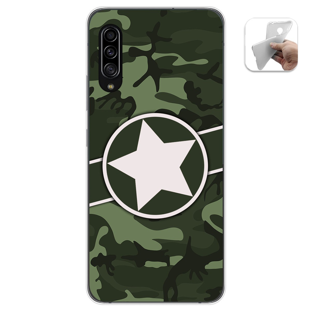 Funda Gel Tpu para Samsung Galaxy A90 5G diseño Camuflaje 01 Dibujos