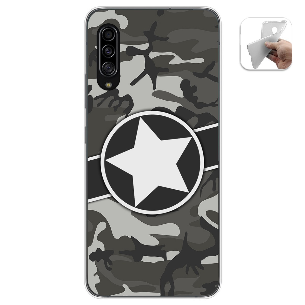 Funda Gel Tpu para Samsung Galaxy A90 5G diseño Camuflaje 02 Dibujos