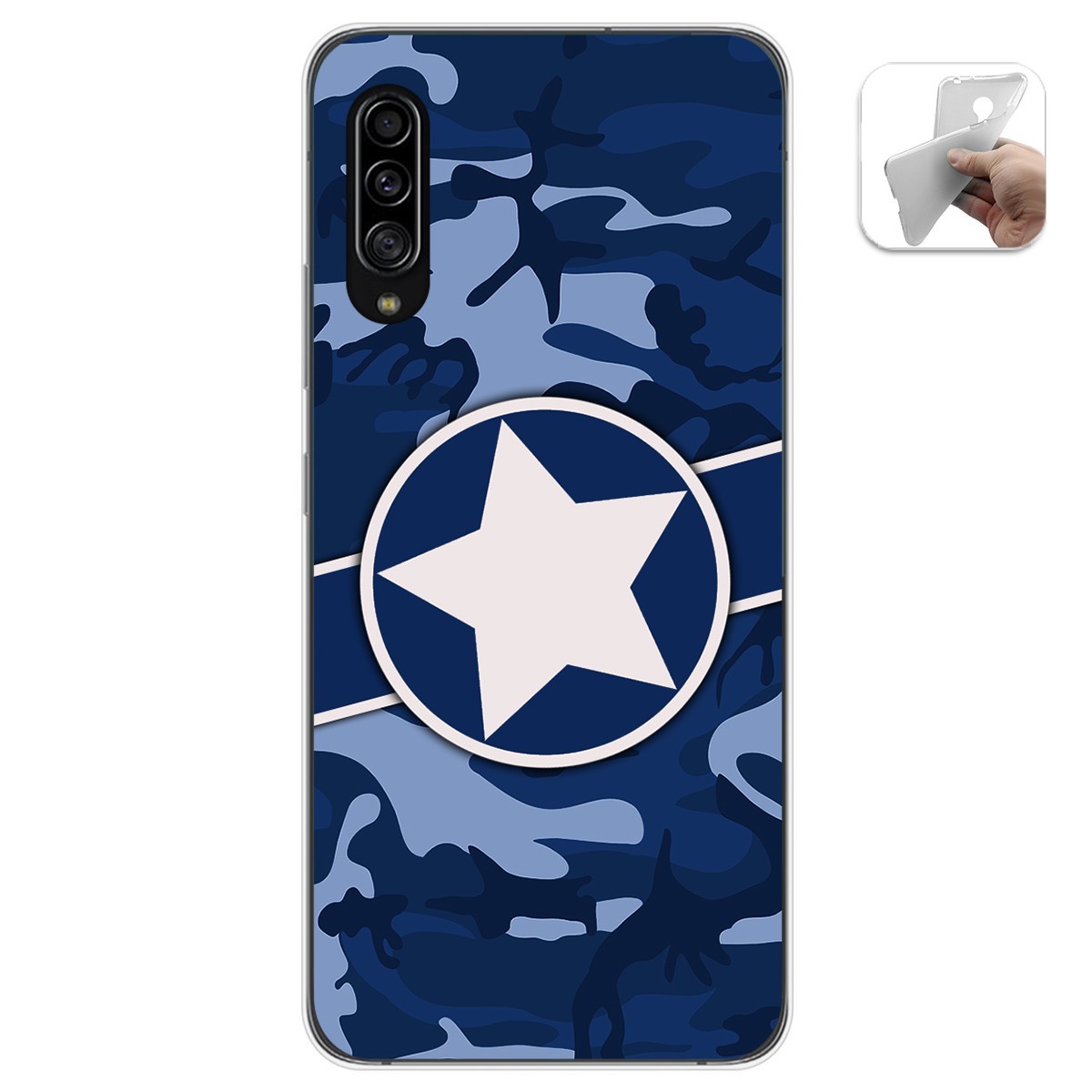 Funda Gel Tpu para Samsung Galaxy A90 5G diseño Camuflaje 03 Dibujos