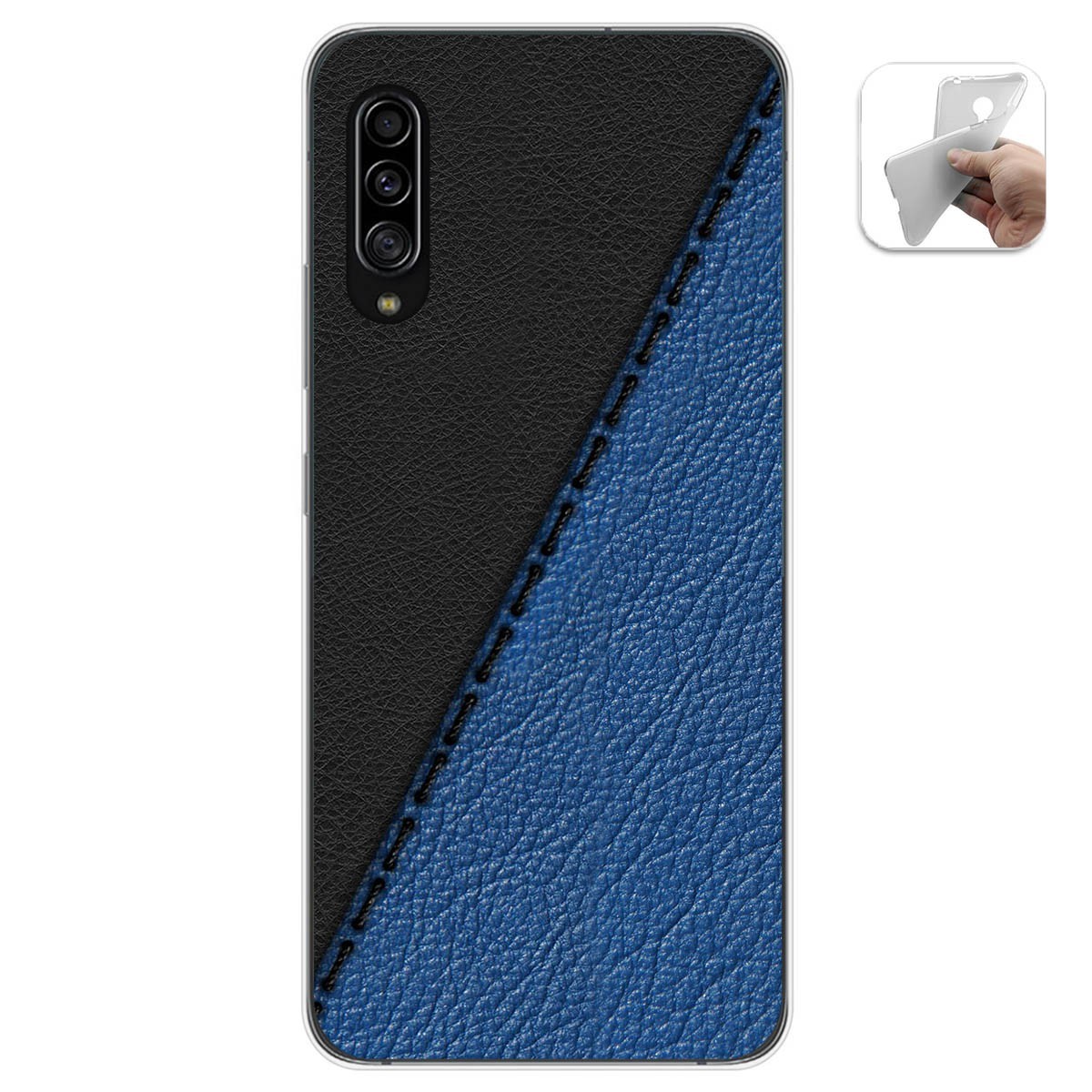 Funda Gel Tpu para Samsung Galaxy A90 5G diseño Cuero 02 Dibujos