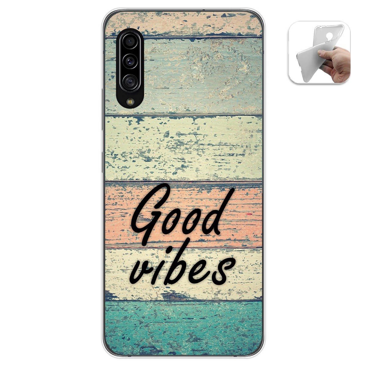 Funda Gel Tpu para Samsung Galaxy A90 5G diseño Madera 01 Dibujos