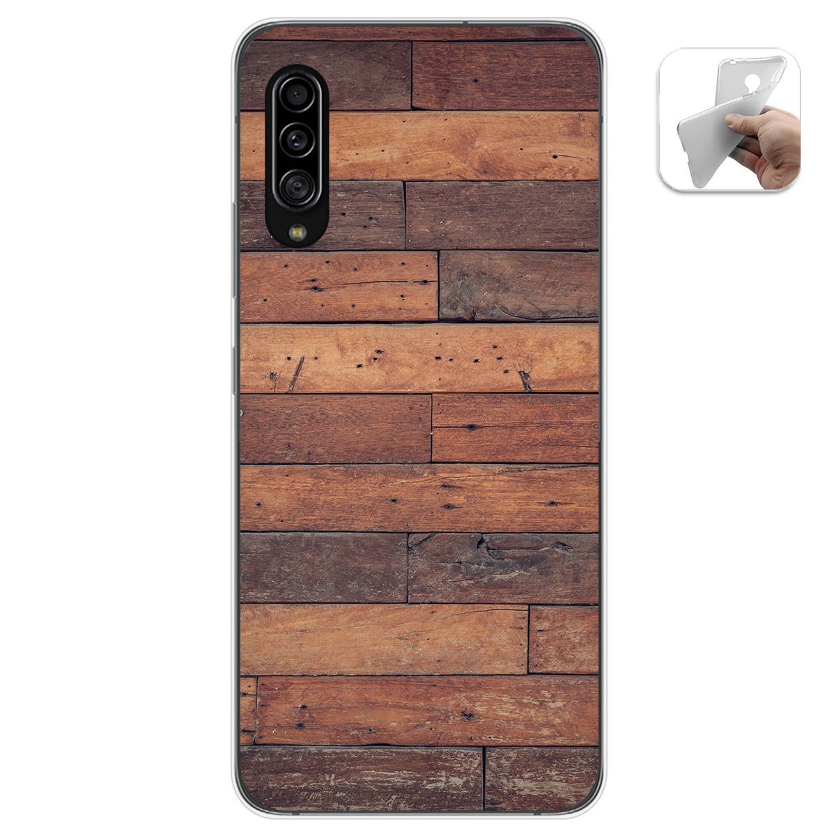 Funda Gel Tpu para Samsung Galaxy A90 5G diseño Madera 03 Dibujos