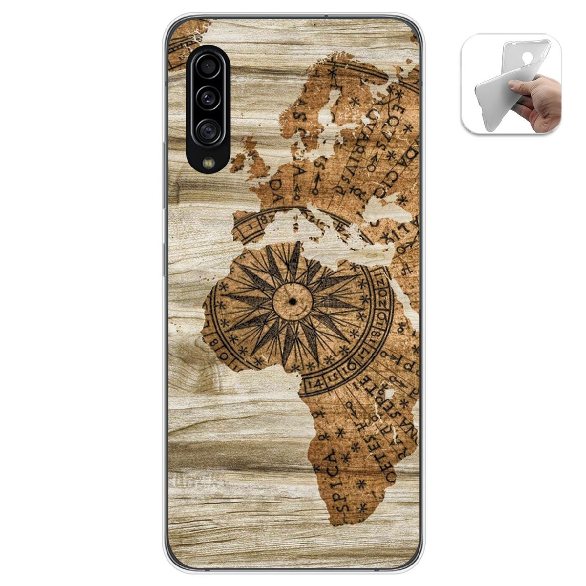 Funda Gel Tpu para Samsung Galaxy A90 5G diseño Madera 07 Dibujos