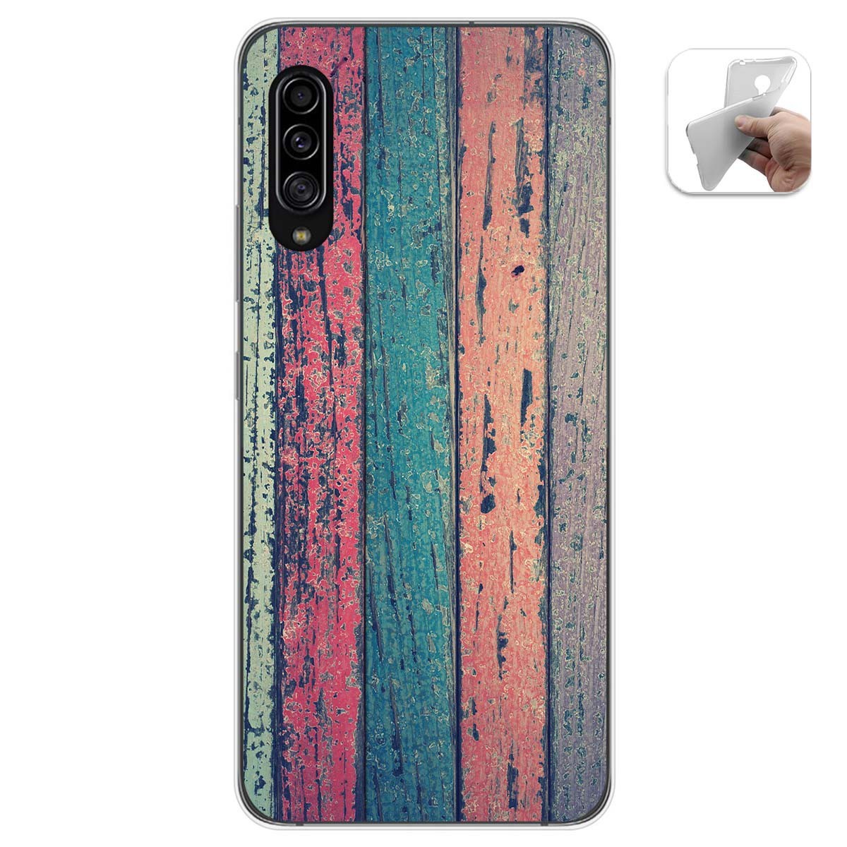 Funda Gel Tpu para Samsung Galaxy A90 5G diseño Madera 10 Dibujos