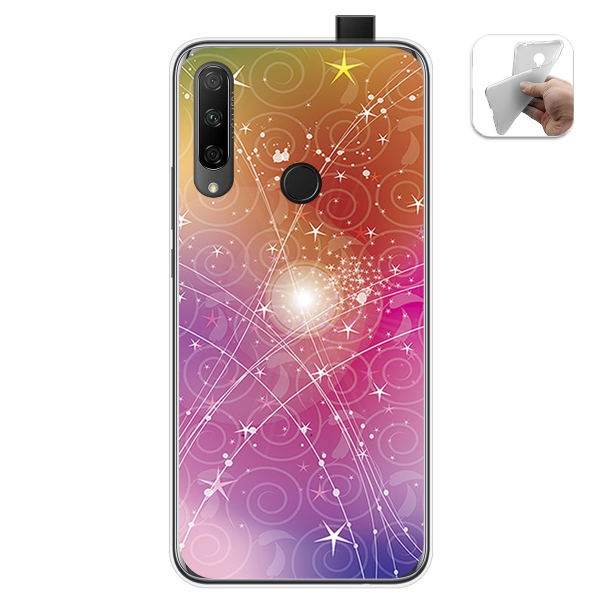 Funda Gel Tpu para Huawei Honor 9X diseño Abstracto Dibujos