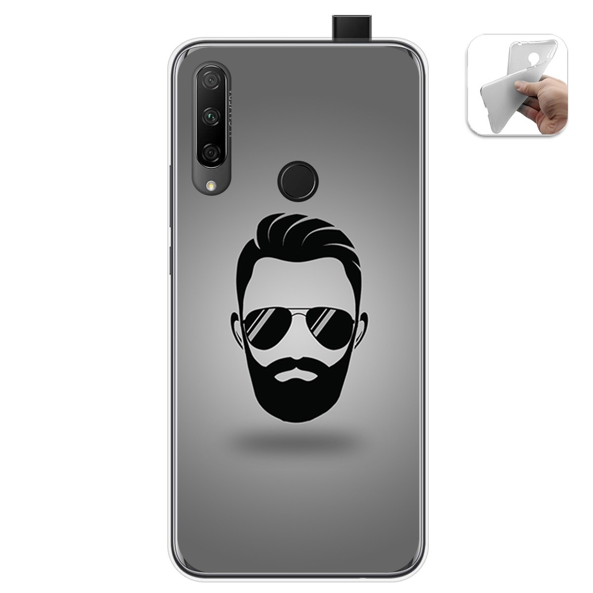 Funda Gel Tpu para Huawei Honor 9X diseño Barba Dibujos