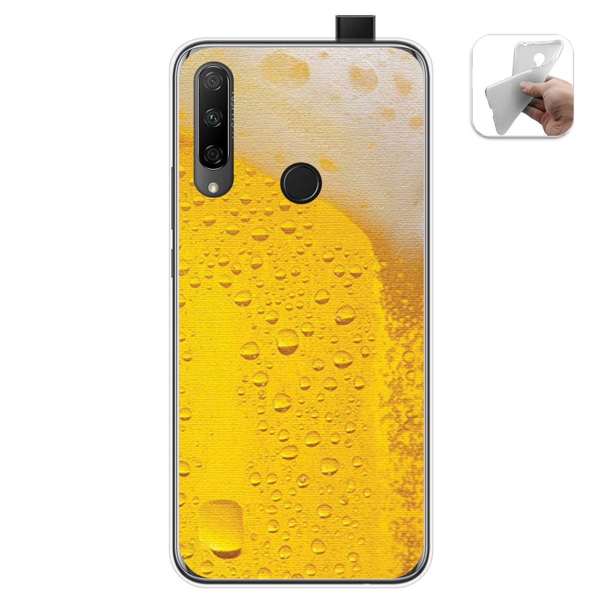 Funda Gel Tpu para Huawei Honor 9X diseño Cerveza Dibujos