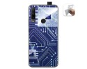 Funda Gel Tpu para Huawei Honor 9X diseño Circuito Dibujos