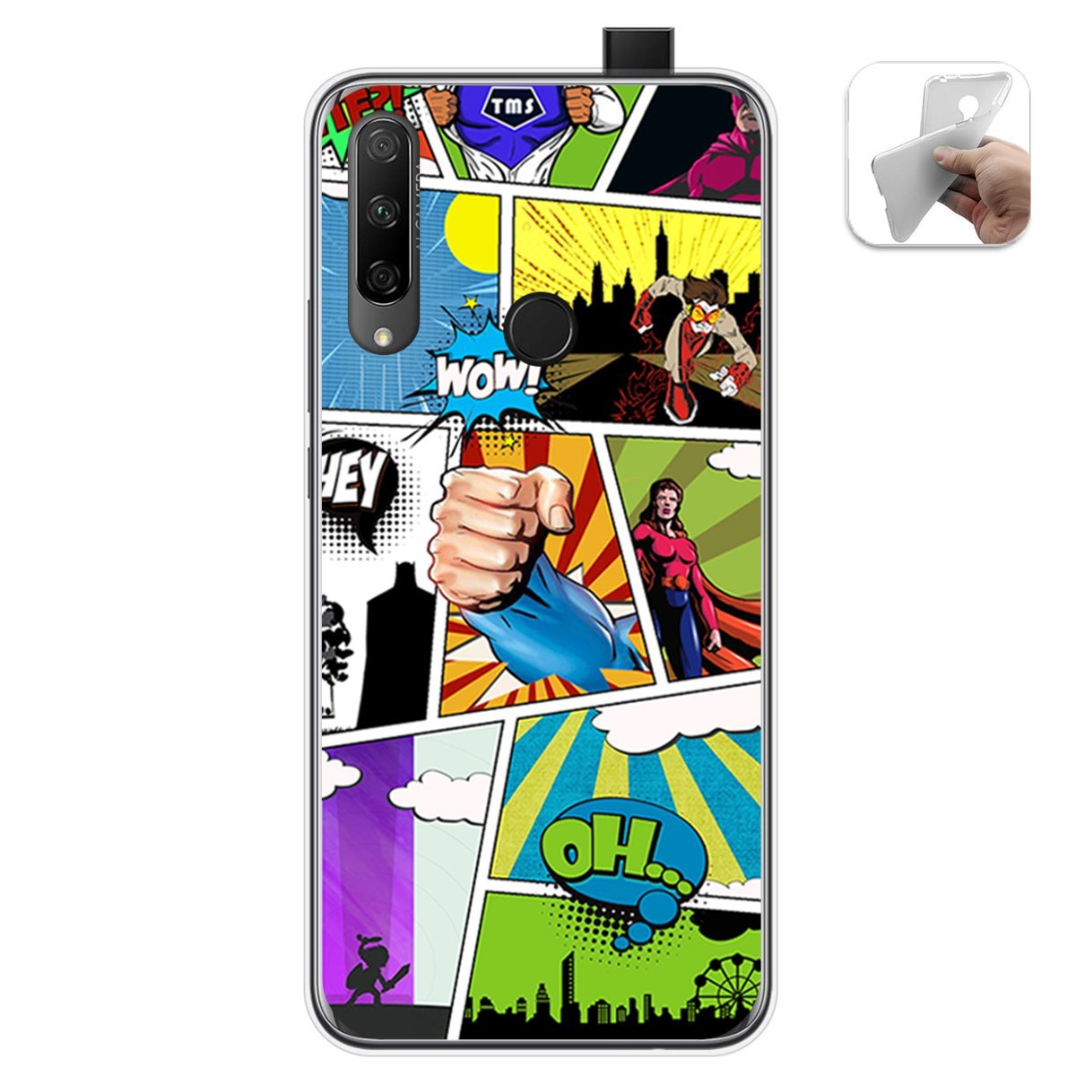 Funda Gel Tpu para Huawei Honor 9X diseño Comic Dibujos