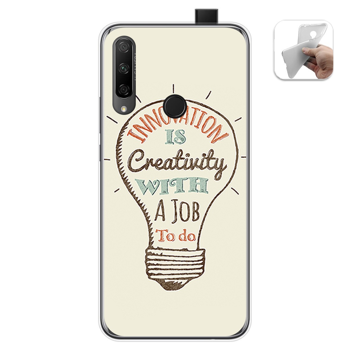 Funda Gel Tpu para Huawei Honor 9X diseño Creativity Dibujos