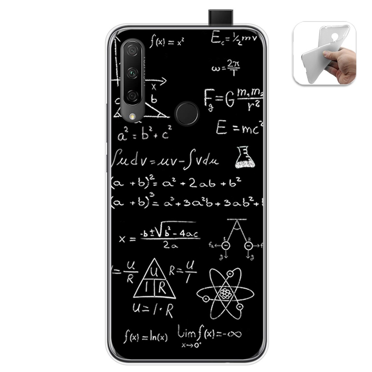 Funda Gel Tpu para Huawei Honor 9X diseño Formulas Dibujos