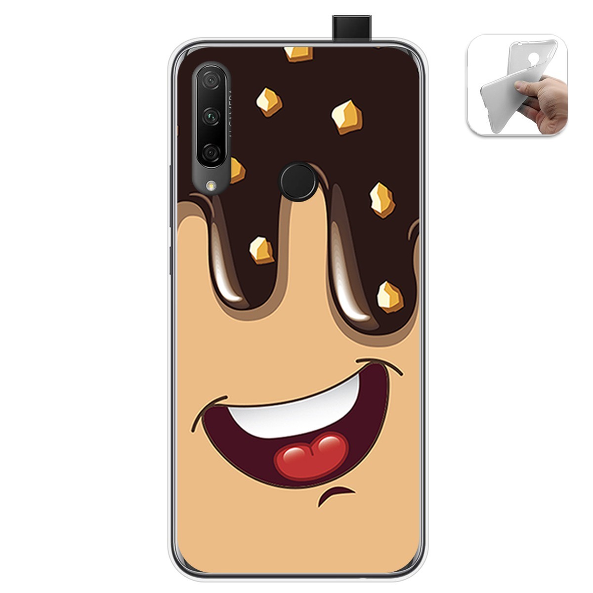 Funda Gel Tpu para Huawei Honor 9X diseño Helado Chocolate Dibujos