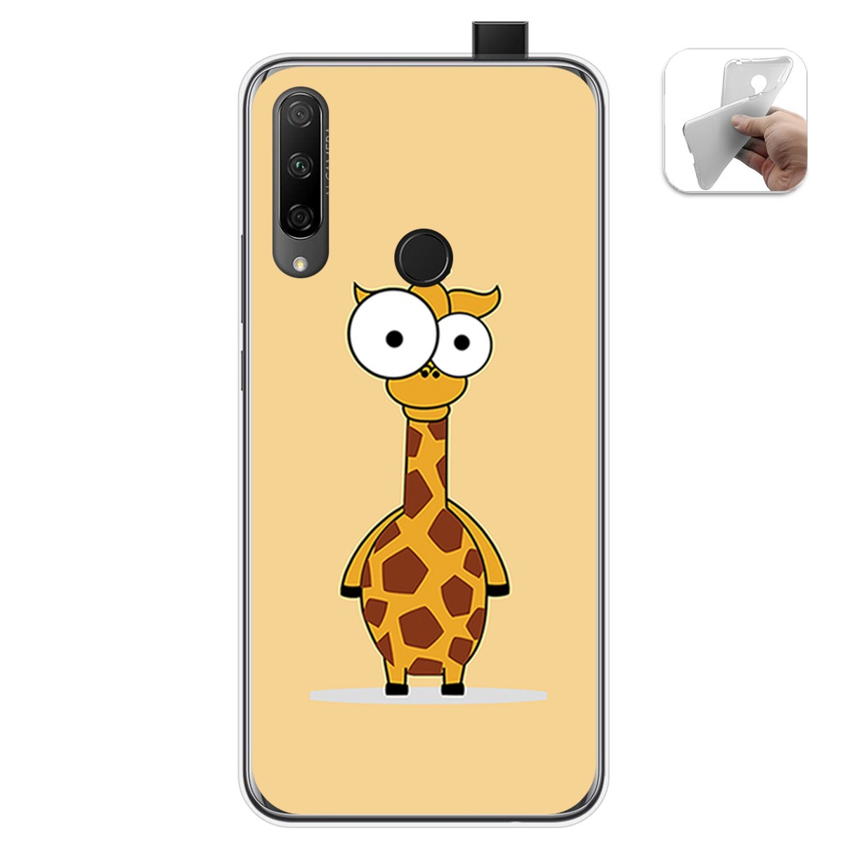 Funda Gel Tpu para Huawei Honor 9X diseño Jirafa Dibujos