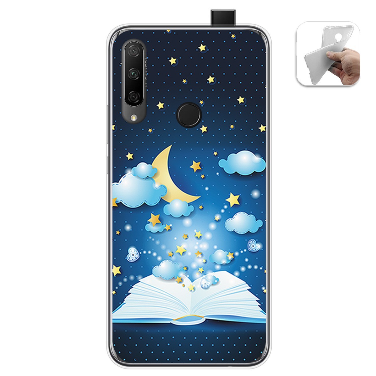 Funda Gel Tpu para Huawei Honor 9X diseño Libro Cuentos Dibujos