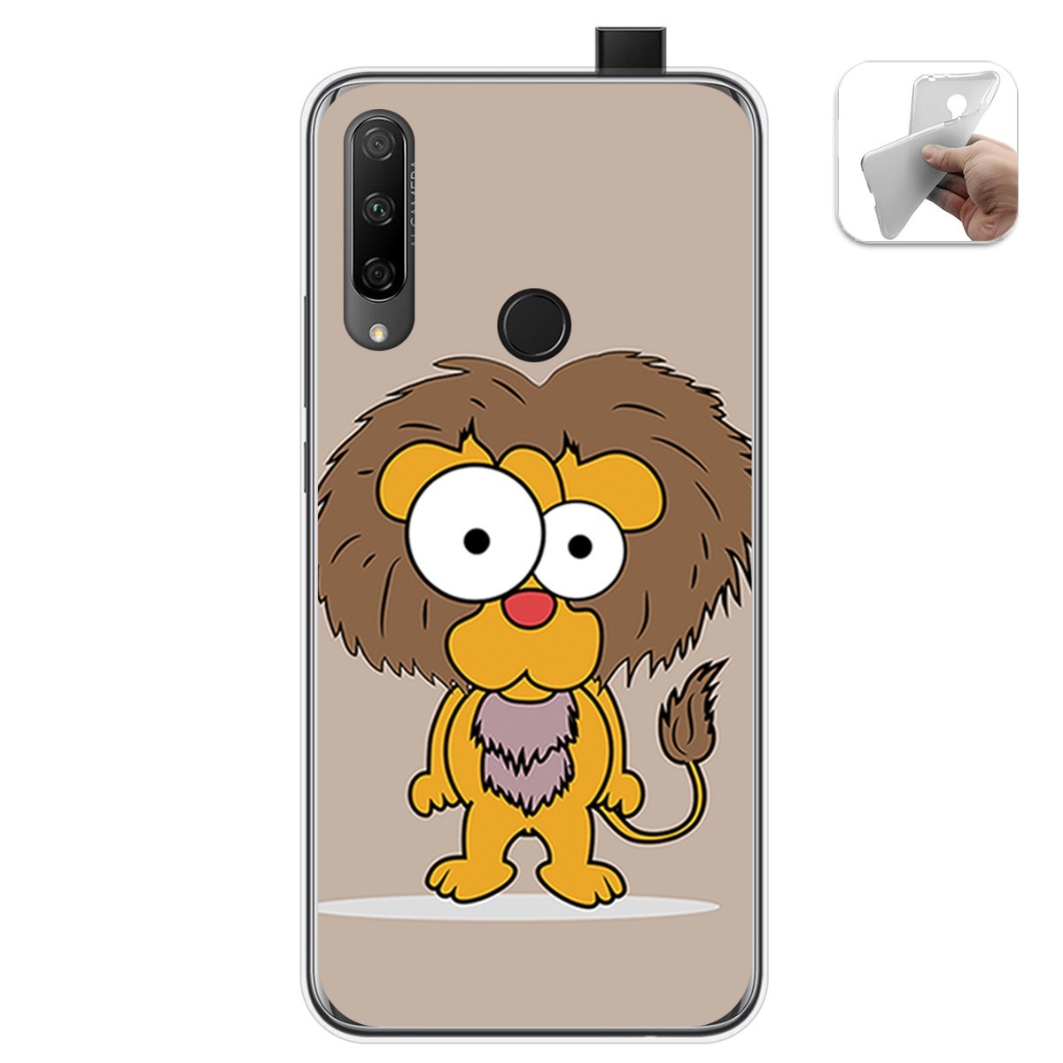 Funda Gel Tpu para Huawei Honor 9X diseño Leon Dibujos