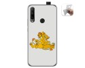 Funda Gel Tpu para Huawei Honor 9X diseño Leones Dibujos