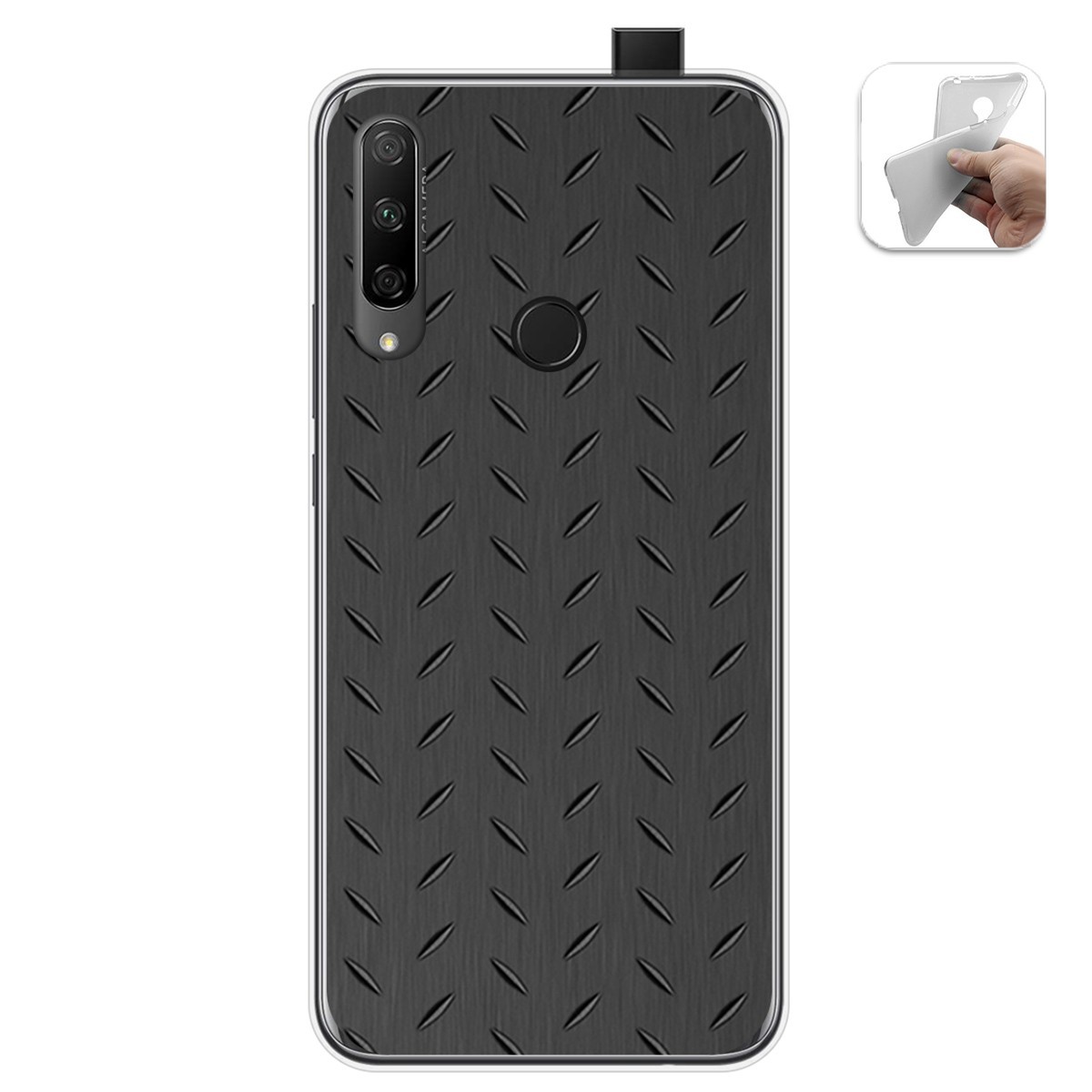 Funda Gel Tpu para Huawei Honor 9X diseño Metal Dibujos
