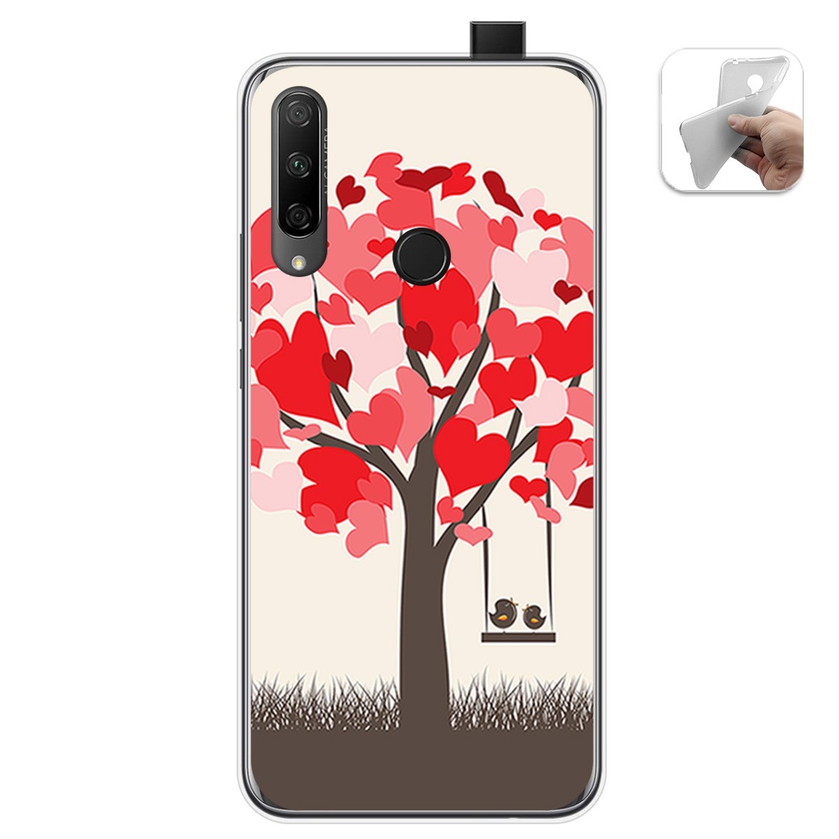 Funda Gel Tpu para Huawei Honor 9X diseño Pajaritos Dibujos