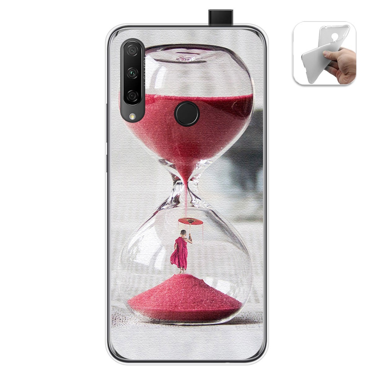 Funda Gel Tpu para Huawei Honor 9X diseño Reloj Dibujos