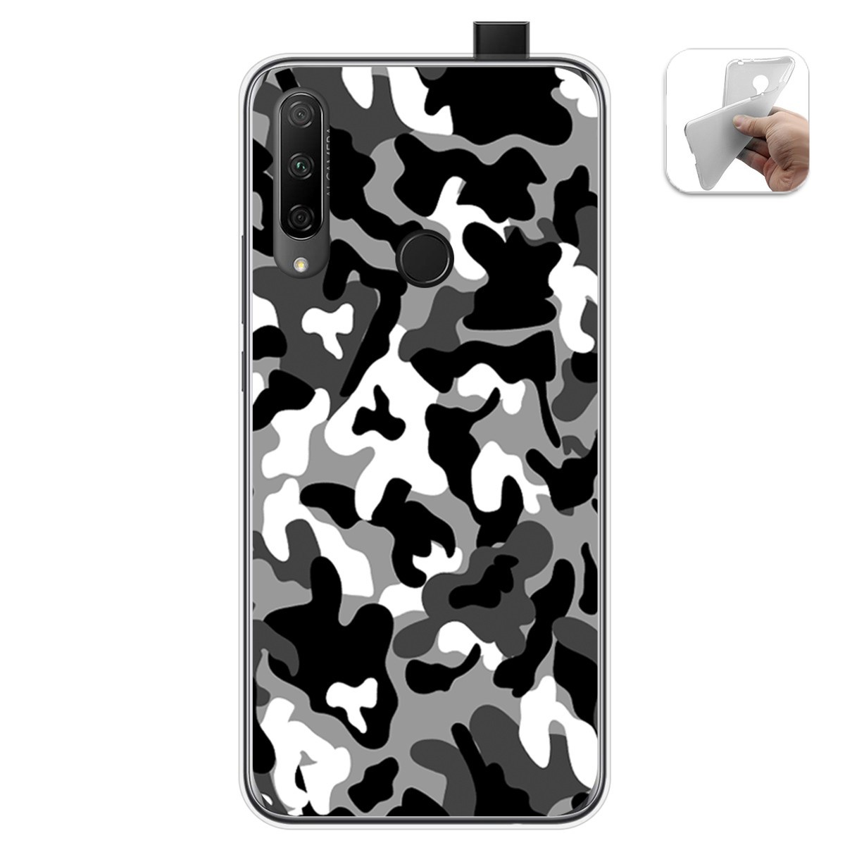 Funda Gel Tpu para Huawei Honor 9X diseño Snow Camuflaje Dibujos