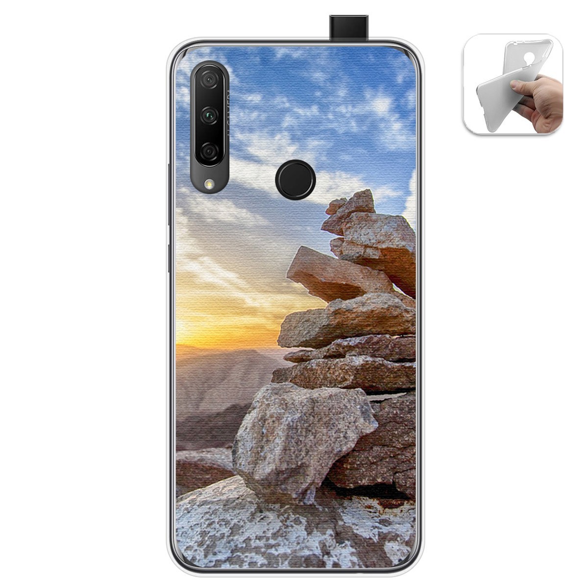 Funda Gel Tpu para Huawei Honor 9X diseño Sunset Dibujos