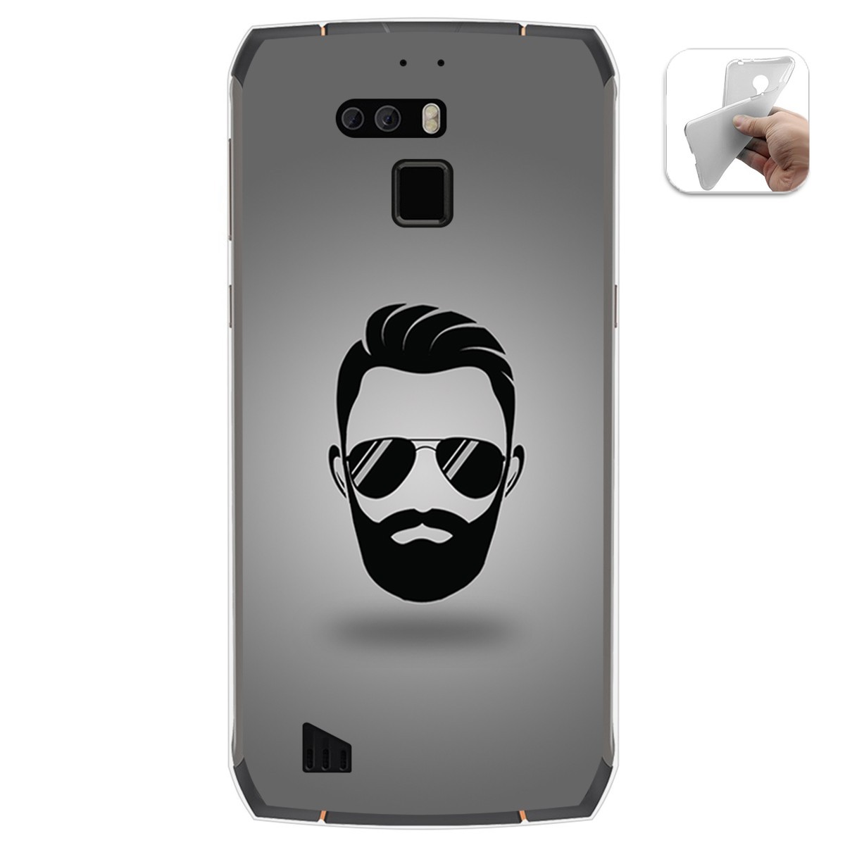 Funda Gel Tpu para Cubot King Kong 3 diseño Barba Dibujos