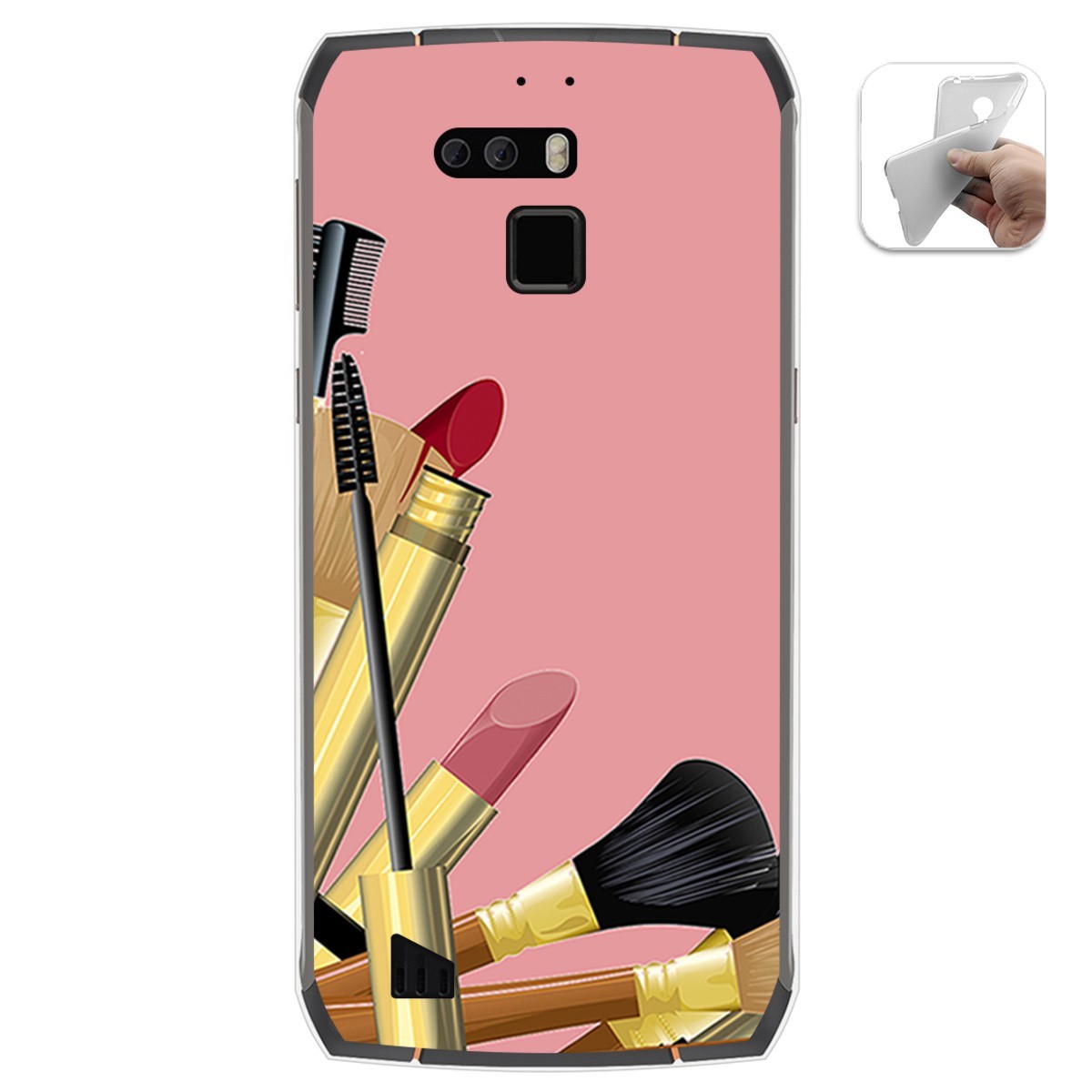 Funda Gel Tpu para Cubot King Kong 3 diseño Brochas Dibujos