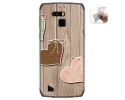 Funda Gel Tpu para Cubot King Kong 3 diseño Corazones Madera Dibujos
