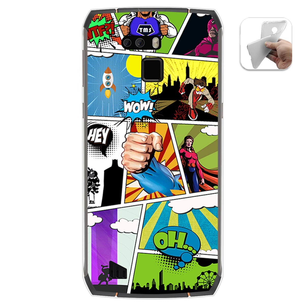 Funda Gel Tpu para Cubot King Kong 3 diseño Comic Dibujos