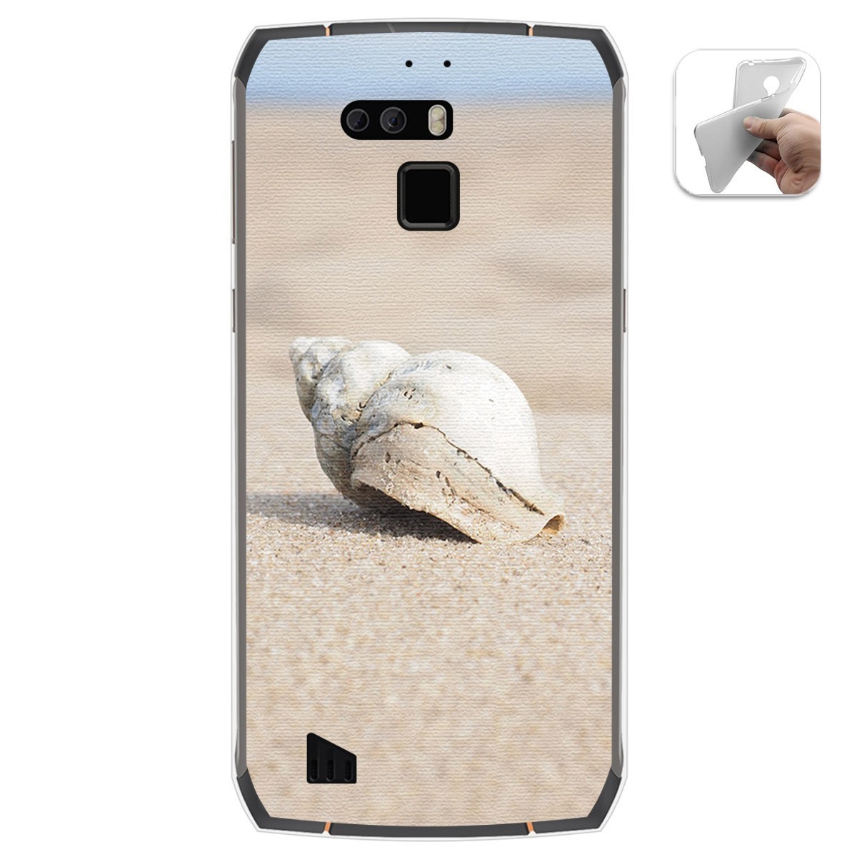 Funda Gel Tpu para Cubot King Kong 3 diseño Concha Dibujos