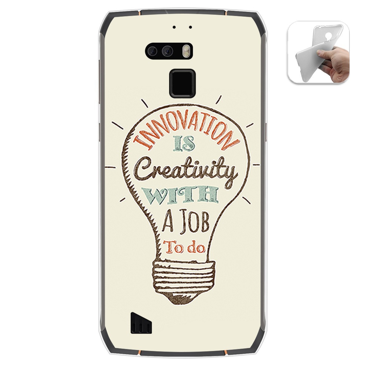 Funda Gel Tpu para Cubot King Kong 3 diseño Creativity Dibujos