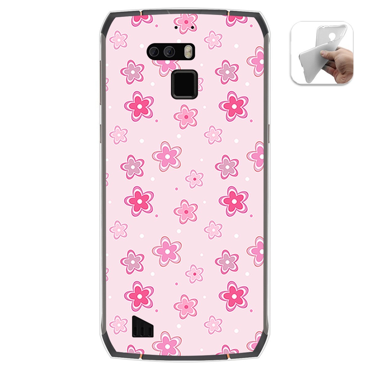 Funda Gel Tpu para Cubot King Kong 3 diseño Flores Dibujos