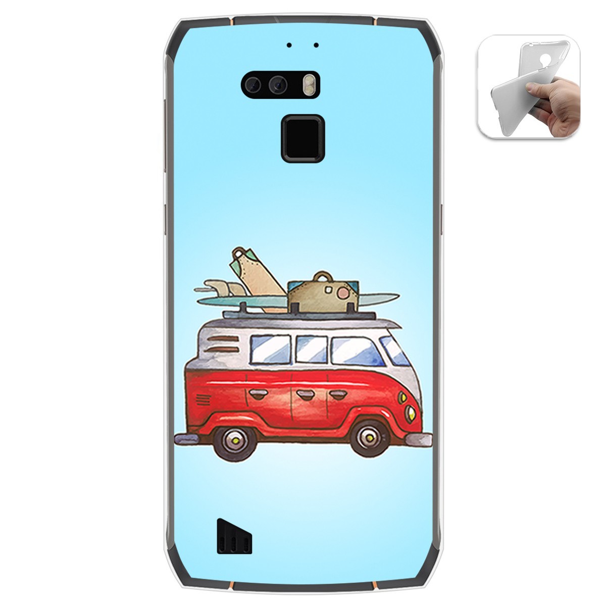 Funda Gel Tpu para Cubot King Kong 3 diseño Furgoneta Dibujos