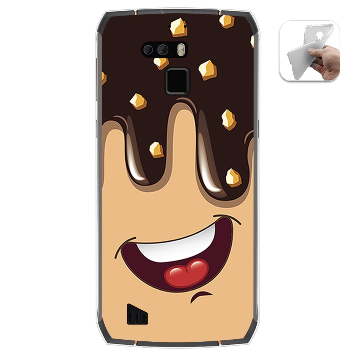 Funda Gel Tpu para Cubot King Kong 3 diseño Helado Chocolate Dibujos