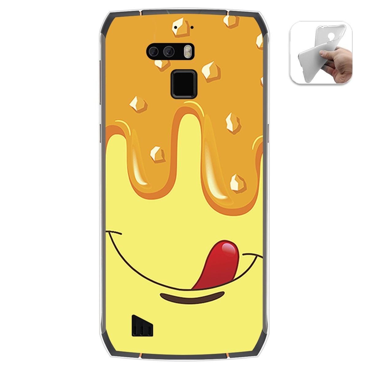 Funda Gel Tpu para Cubot King Kong 3 diseño Helado Vainilla Dibujos