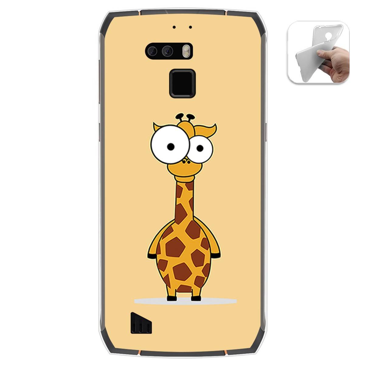 Funda Gel Tpu para Cubot King Kong 3 diseño Jirafa Dibujos