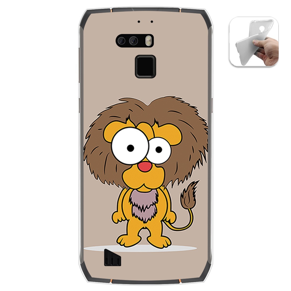 Funda Gel Tpu para Cubot King Kong 3 diseño Leon Dibujos