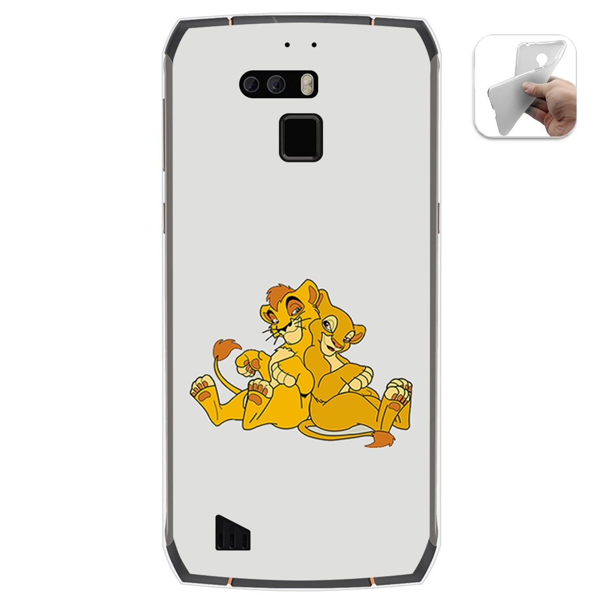 Funda Gel Tpu para Cubot King Kong 3 diseño Leones Dibujos