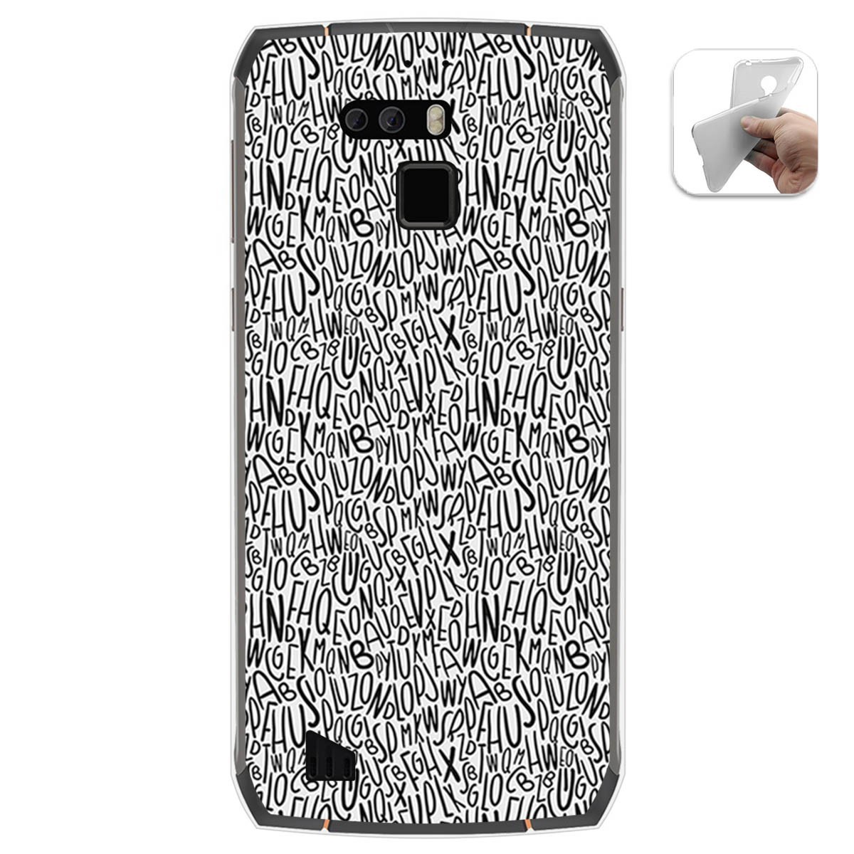 Funda Gel Tpu para Cubot King Kong 3 diseño Letras Dibujos